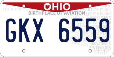 OH license plate GKX6559