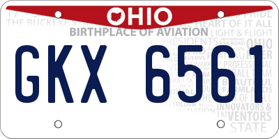 OH license plate GKX6561