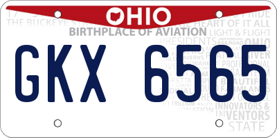 OH license plate GKX6565