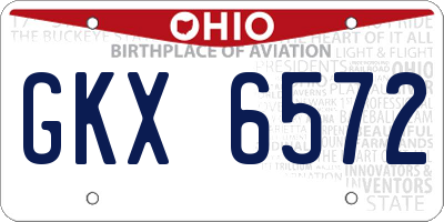 OH license plate GKX6572