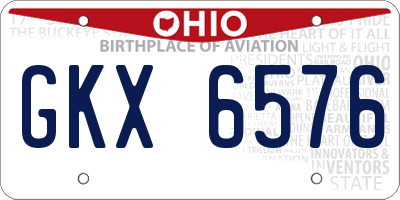 OH license plate GKX6576