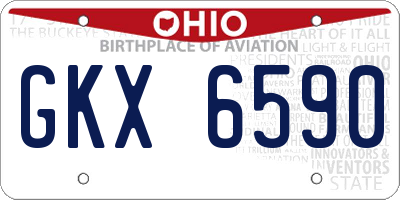 OH license plate GKX6590