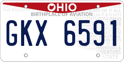 OH license plate GKX6591