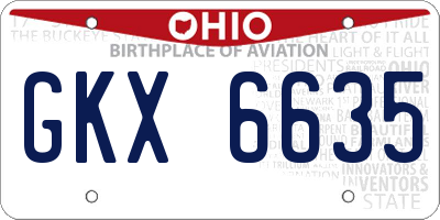 OH license plate GKX6635