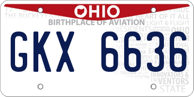 OH license plate GKX6636