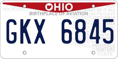 OH license plate GKX6845