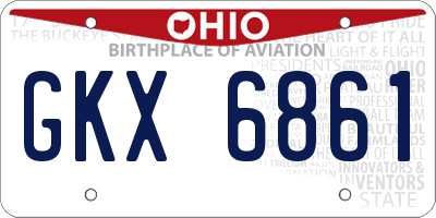 OH license plate GKX6861