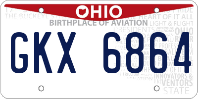 OH license plate GKX6864