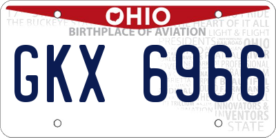 OH license plate GKX6966