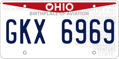 OH license plate GKX6969