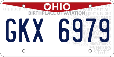 OH license plate GKX6979