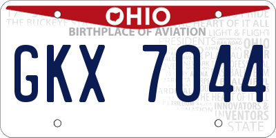 OH license plate GKX7044
