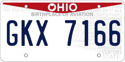 OH license plate GKX7166