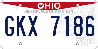 OH license plate GKX7186