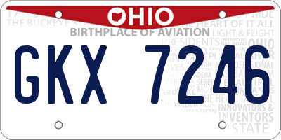 OH license plate GKX7246