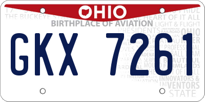 OH license plate GKX7261
