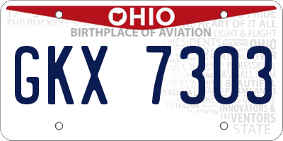 OH license plate GKX7303