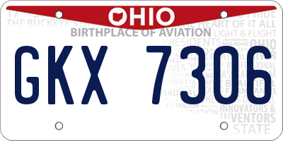 OH license plate GKX7306