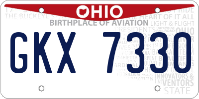 OH license plate GKX7330