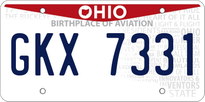 OH license plate GKX7331