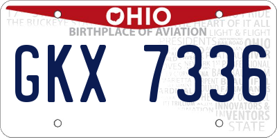OH license plate GKX7336