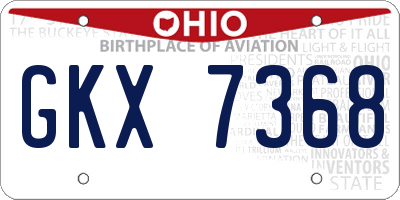 OH license plate GKX7368
