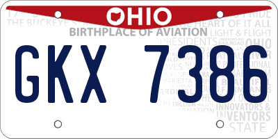 OH license plate GKX7386
