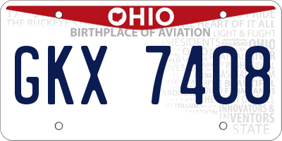 OH license plate GKX7408
