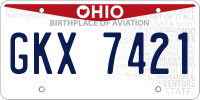 OH license plate GKX7421