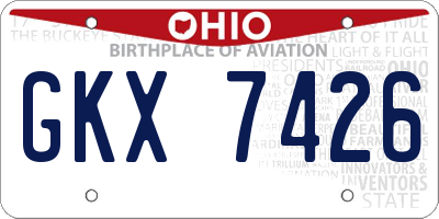 OH license plate GKX7426