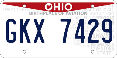 OH license plate GKX7429