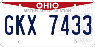 OH license plate GKX7433