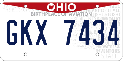OH license plate GKX7434