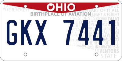 OH license plate GKX7441