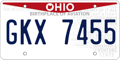 OH license plate GKX7455