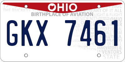 OH license plate GKX7461