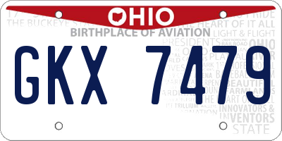 OH license plate GKX7479