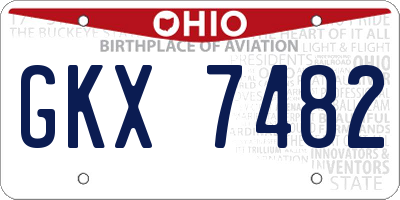 OH license plate GKX7482