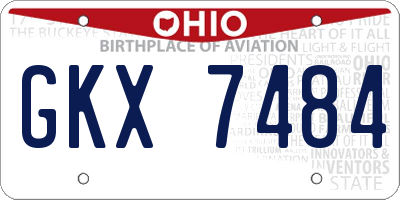 OH license plate GKX7484