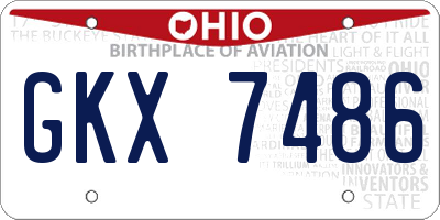 OH license plate GKX7486