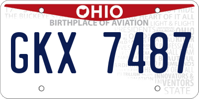 OH license plate GKX7487