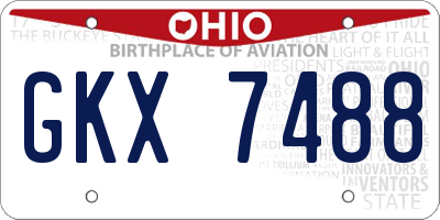 OH license plate GKX7488