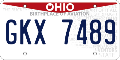 OH license plate GKX7489