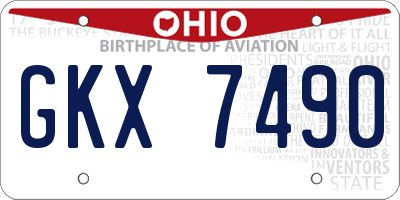 OH license plate GKX7490
