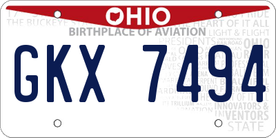 OH license plate GKX7494