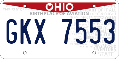 OH license plate GKX7553