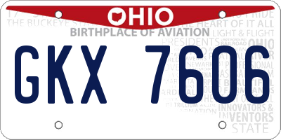 OH license plate GKX7606