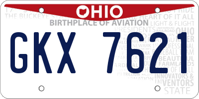 OH license plate GKX7621