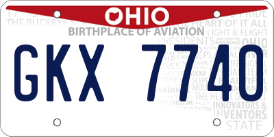OH license plate GKX7740