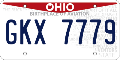 OH license plate GKX7779
